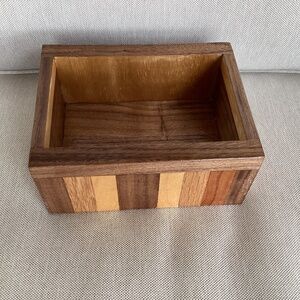 Handmade Wood Jewelry Trinket Box Container